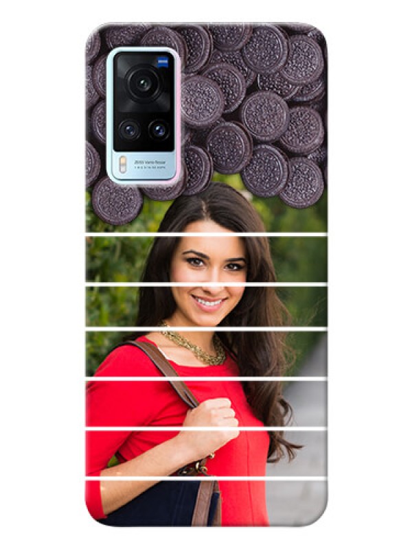 Custom Vivo X60 5G Custom Mobile Covers with Oreo Biscuit Design