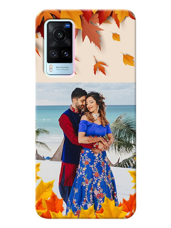 Custom Vivo X60 5G Mobile Phone Cases: Autumn Maple Leaves Design