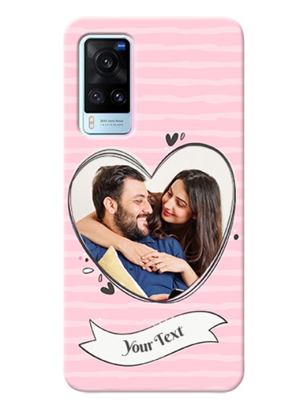 Custom Vivo X60 5G custom mobile phone covers: Vintage Heart Design