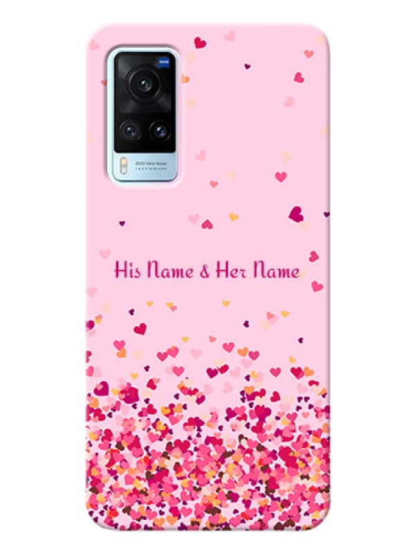 Custom Vivo X60 5G Phone Back Covers: Floating Hearts Design