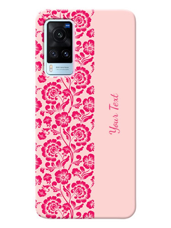 Custom Vivo X60 5G Phone Back Covers: Attractive Floral Pattern Design