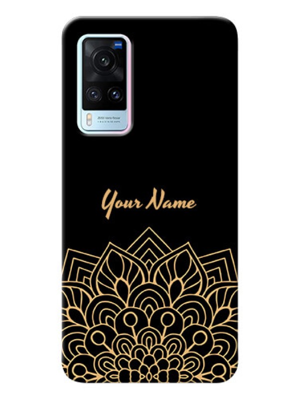 Custom Vivo X60 5G Back Covers: Golden mandala Design