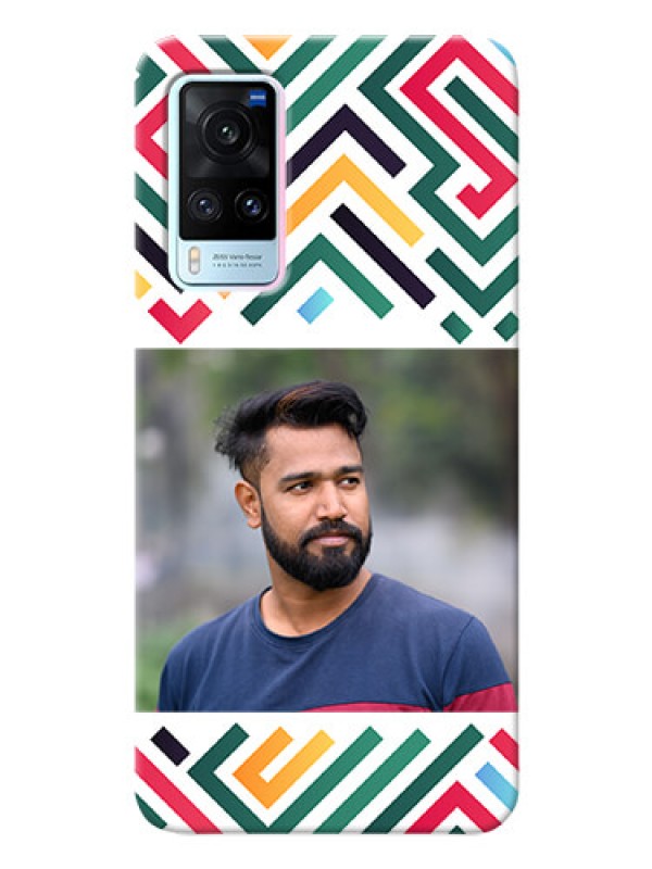 Custom Vivo X60 5G Custom Mobile Case with Colorful Maze Pattern Design