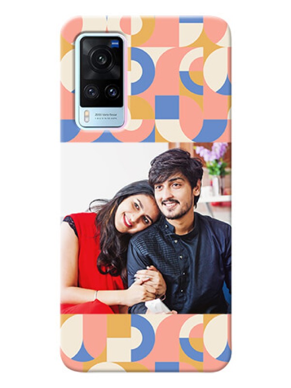 Custom Vivo X60 5G Custom Phone Covers: Semi-circle Maze Pattern Design