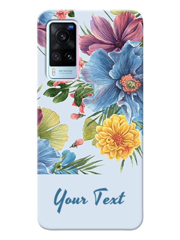 Custom Vivo X60 5G Custom Phone Cases: Stunning Watercolored Flowers Painting Design