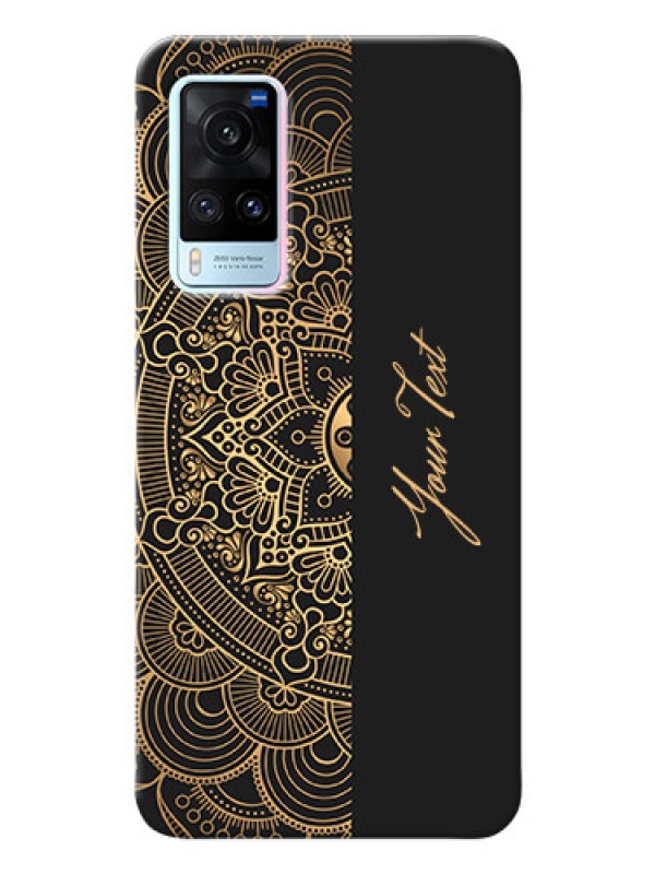 Custom Vivo X60 5G Back Covers: Mandala art with custom text Design