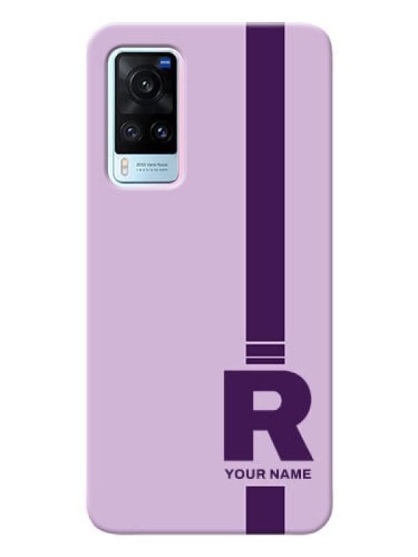Custom Vivo X60 5G Custom Phone Covers: Simple dual tone stripe with name Design