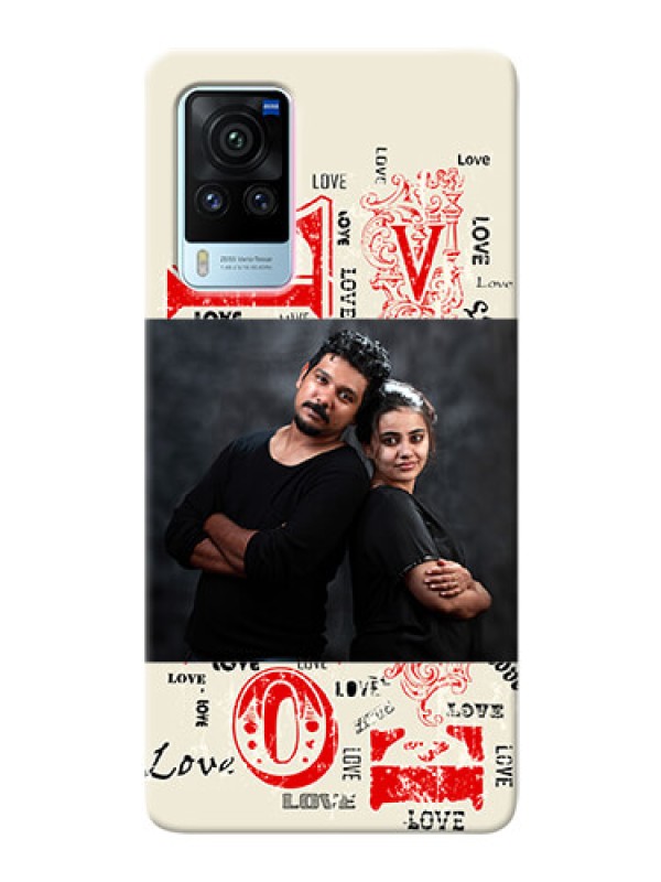 Custom Vivo X60 Pro 5G mobile cases online: Trendy Love Design Case