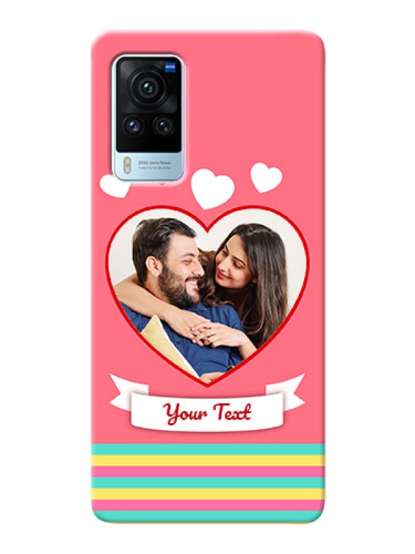 Custom Vivo X60 Pro 5G Personalised mobile covers: Love Doodle Design