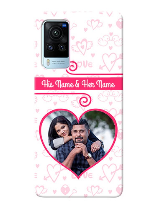 Custom Vivo X60 Pro 5G Personalized Phone Cases: Heart Shape Love Design