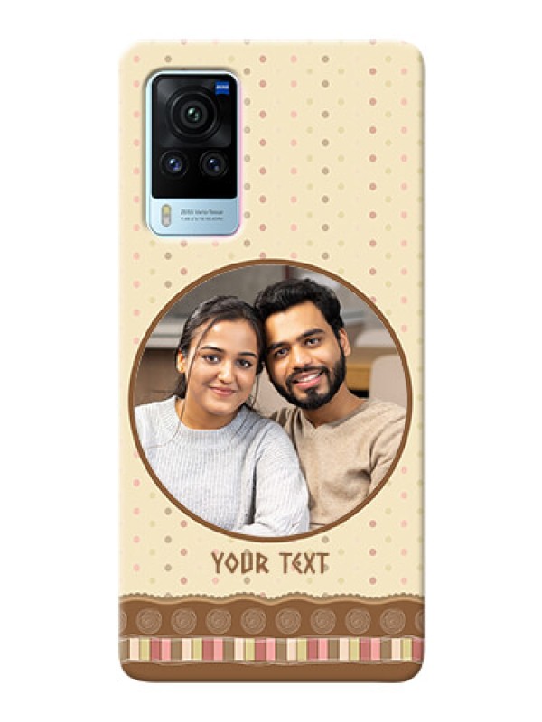 Custom Vivo X60 Pro 5G Mobile Cases: Brown Dotted Mobile Case Design