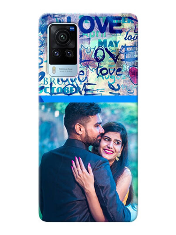 Custom Vivo X60 Pro 5G Mobile Covers Online: Colorful Love Design