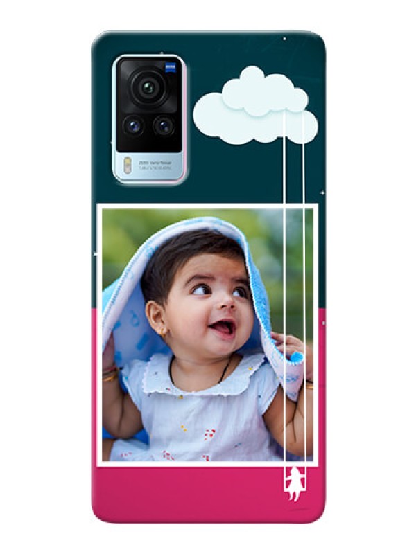 Custom Vivo X60 Pro 5G custom phone covers: Cute Girl with Cloud Design