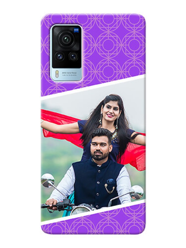 Custom Vivo X60 Pro 5G mobile back covers online: violet Pattern Design