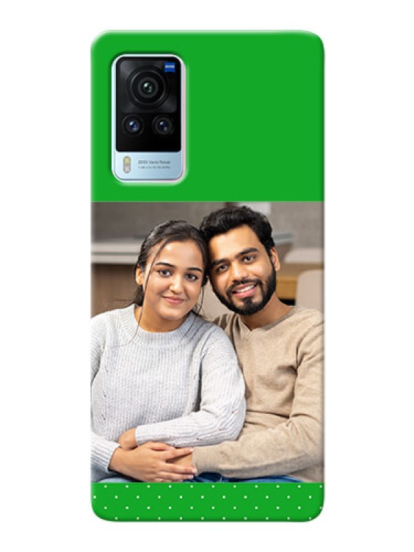 Custom Vivo X60 Pro 5G Personalised mobile covers: Green Pattern Design
