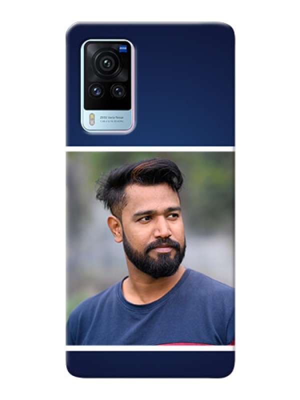 Custom Vivo X60 Pro 5G Mobile Cases: Simple Royal Blue Design