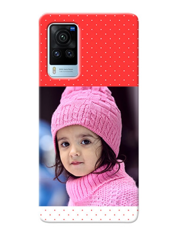 Custom Vivo X60 Pro 5G personalised phone covers: Red Pattern Design