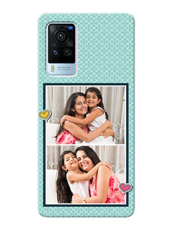 Custom Vivo X60 Pro 5G Custom Phone Cases: 2 Image Holder with Pattern Design
