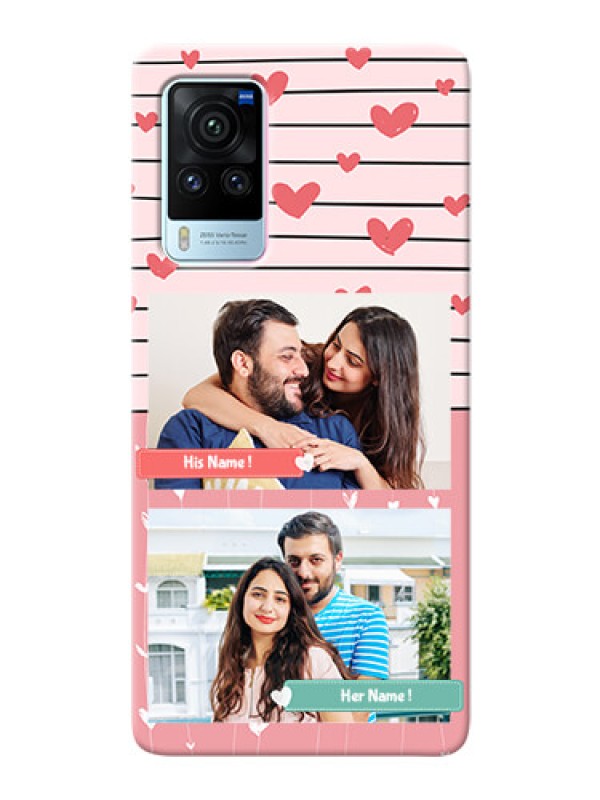 Custom Vivo X60 Pro 5G custom mobile covers: Photo with Heart Design