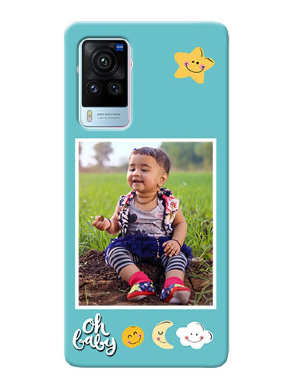 Custom Vivo X60 Pro 5G Personalised Phone Cases: Smiley Kids Stars Design