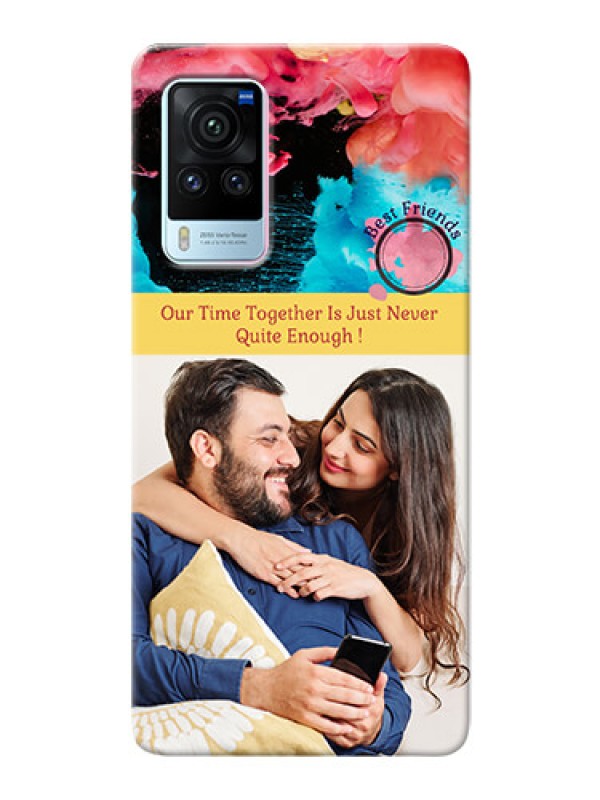 Custom Vivo X60 Pro 5G Mobile Cases: Quote with Acrylic Painting Design