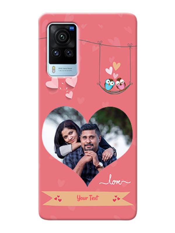 Custom Vivo X60 Pro 5G custom phone covers: Peach Color Love Design 