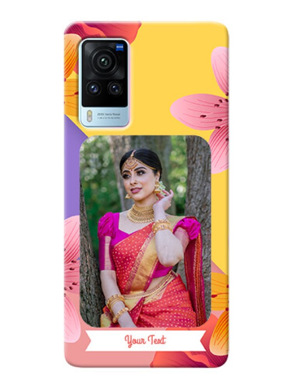 Custom Vivo X60 Pro 5G Mobile Covers: 3 Image With Vintage Floral Design