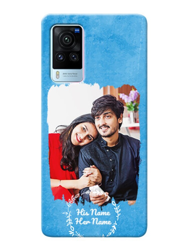 Custom Vivo X60 Pro 5G custom mobile cases: Blue Color Vintage Design