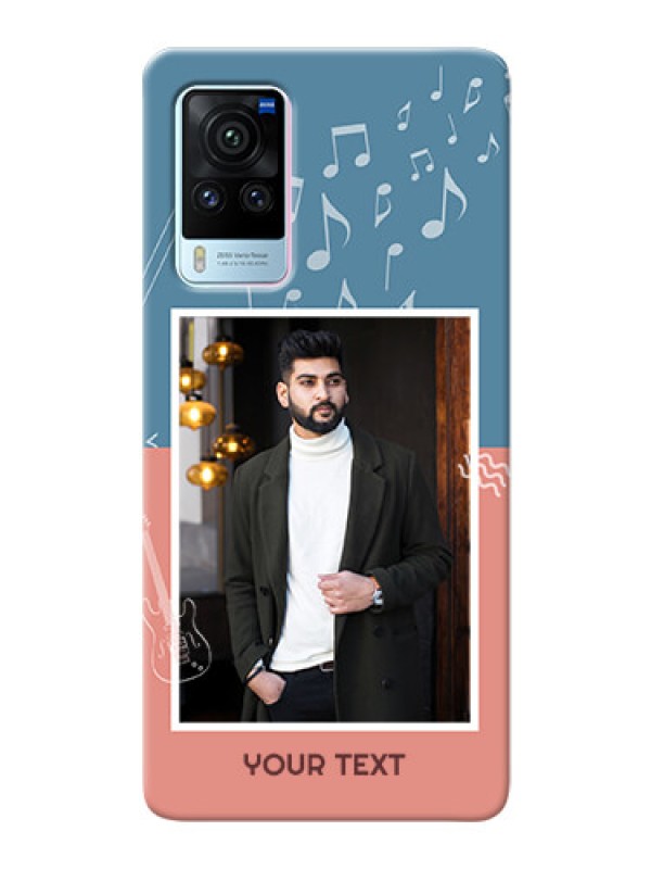 Custom Vivo X60 Pro 5G Phone Back Covers with Color Musical Note Design