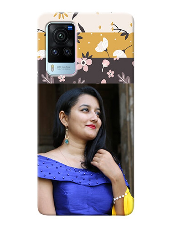Custom Vivo X60 Pro 5G mobile cases online: Stylish Floral Design