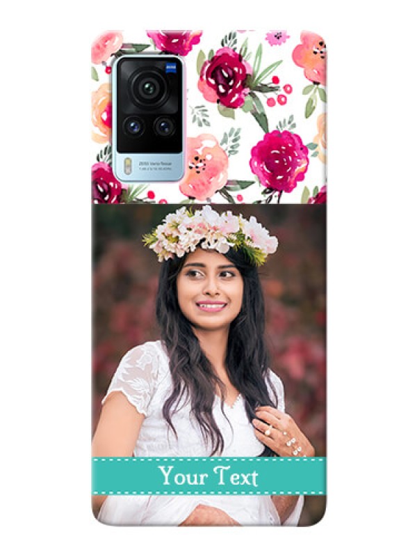 Custom Vivo X60 Pro 5G Personalized Mobile Cases: Watercolor Floral Design