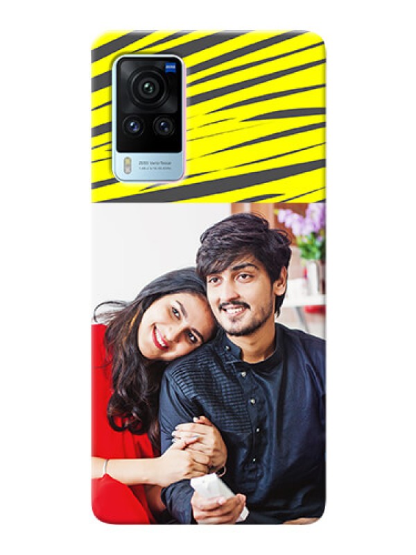 Custom Vivo X60 Pro 5G Personalised mobile covers: Yellow Abstract Design