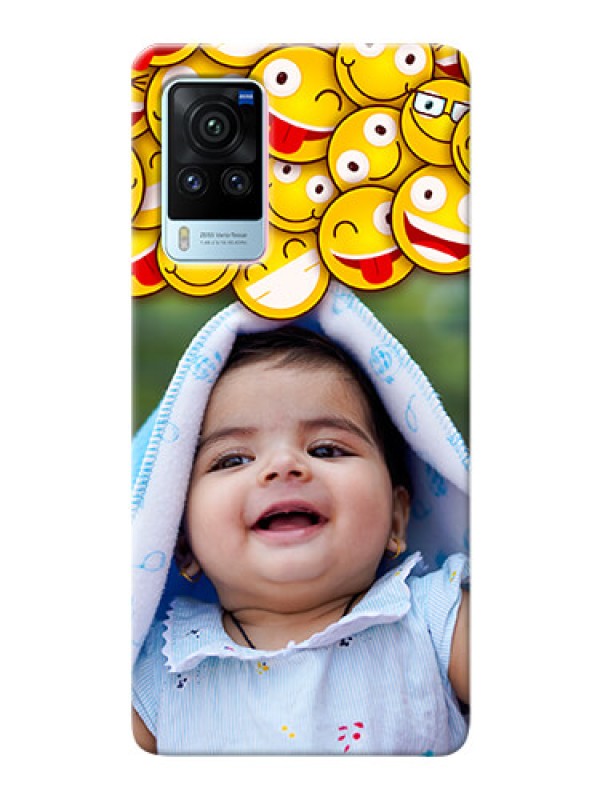 Custom Vivo X60 Pro 5G Custom Phone Cases with Smiley Emoji Design