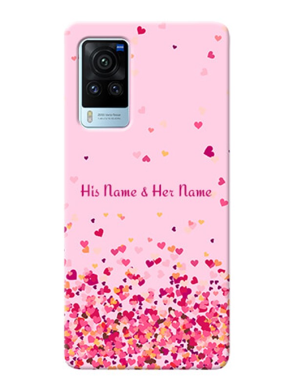 Custom Vivo X60 Pro 5G Phone Back Covers: Floating Hearts Design