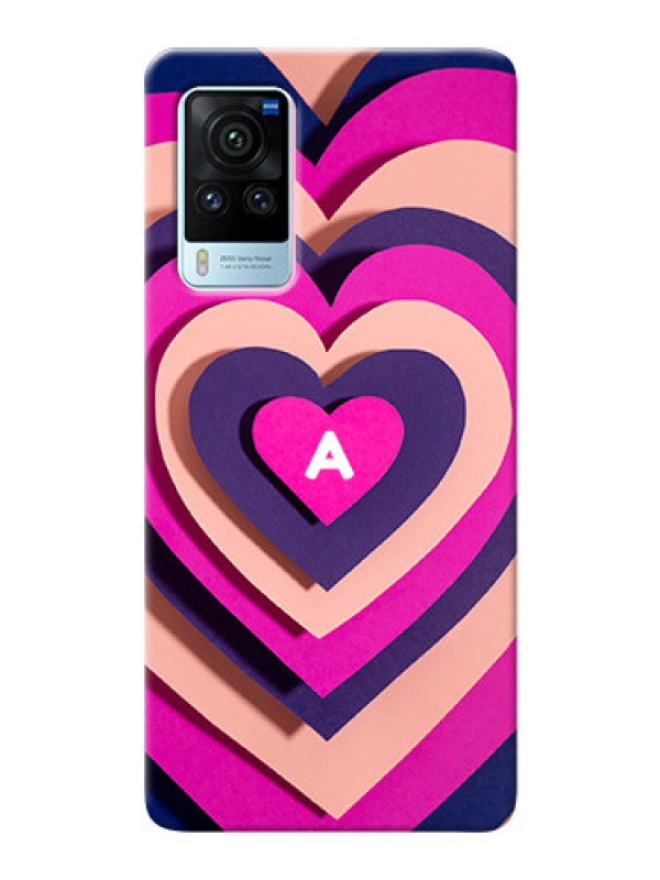 Custom Vivo X60 Pro 5G Custom Mobile Case with Cute Heart Pattern Design