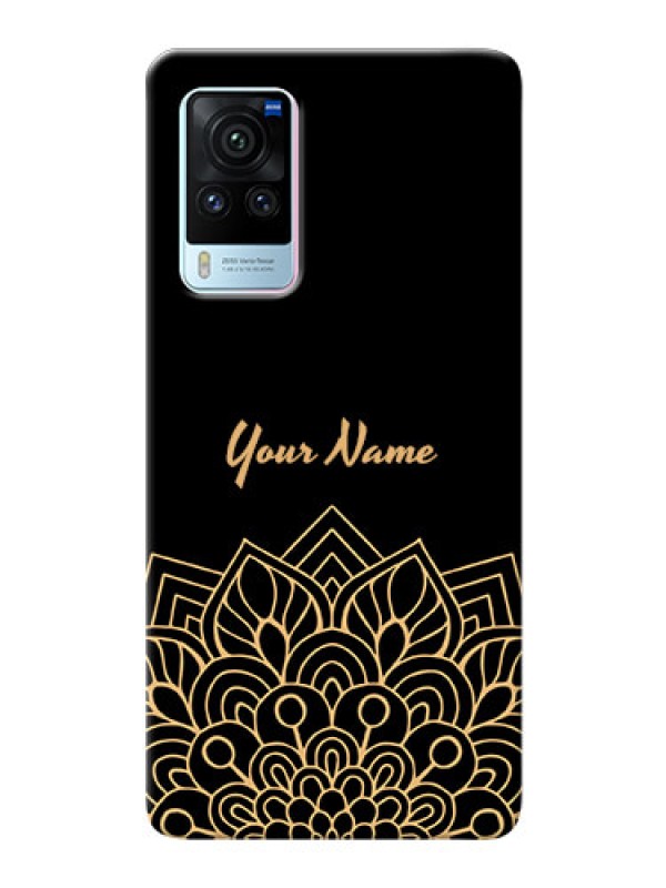 Custom Vivo X60 Pro 5G Back Covers: Golden mandala Design