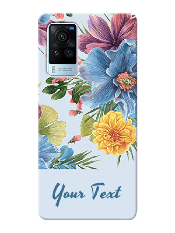 Custom Vivo X60 Pro 5G Custom Phone Cases: Stunning Watercolored Flowers Painting Design
