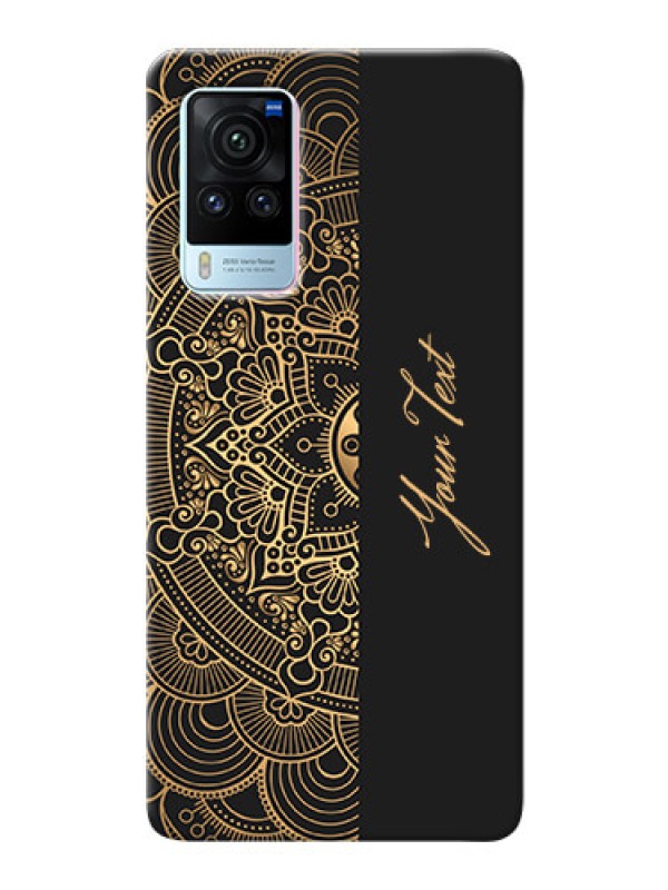 Custom Vivo X60 Pro 5G Back Covers: Mandala art with custom text Design