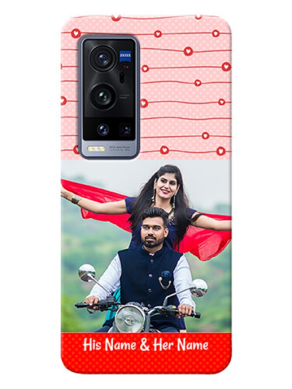 Custom Vivo X60 Pro Plus 5G Custom Phone Cases: Red Pattern Case Design