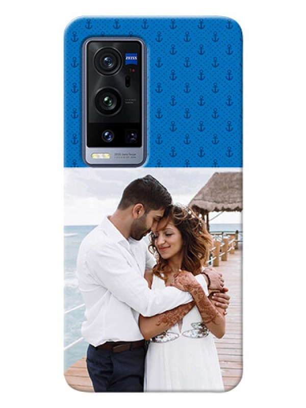 Custom Vivo X60 Pro Plus 5G Mobile Phone Covers: Blue Anchors Design