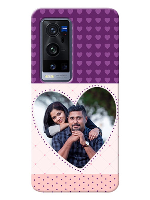 Custom Vivo X60 Pro Plus 5G Mobile Back Covers: Violet Love Dots Design
