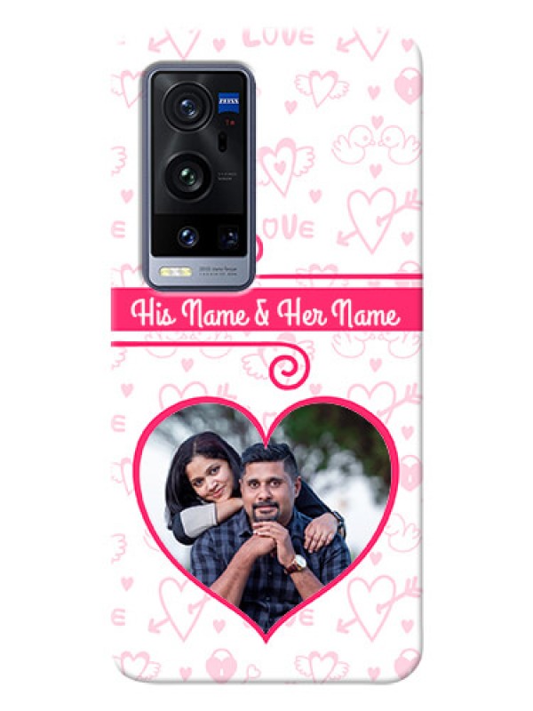 Custom Vivo X60 Pro Plus 5G Personalized Phone Cases: Heart Shape Love Design