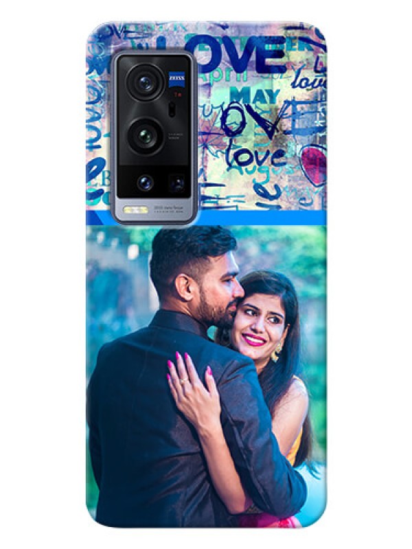 Custom Vivo X60 Pro Plus 5G Mobile Covers Online: Colorful Love Design
