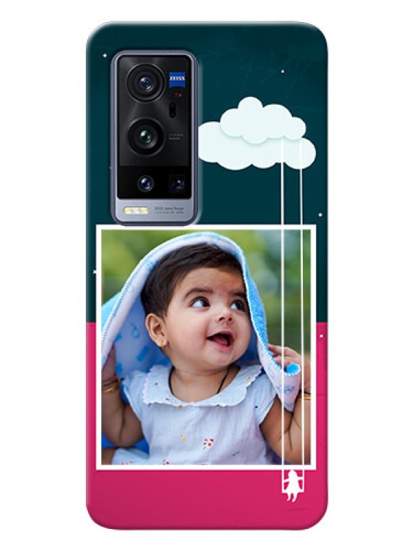 Custom Vivo X60 Pro Plus 5G custom phone covers: Cute Girl with Cloud Design