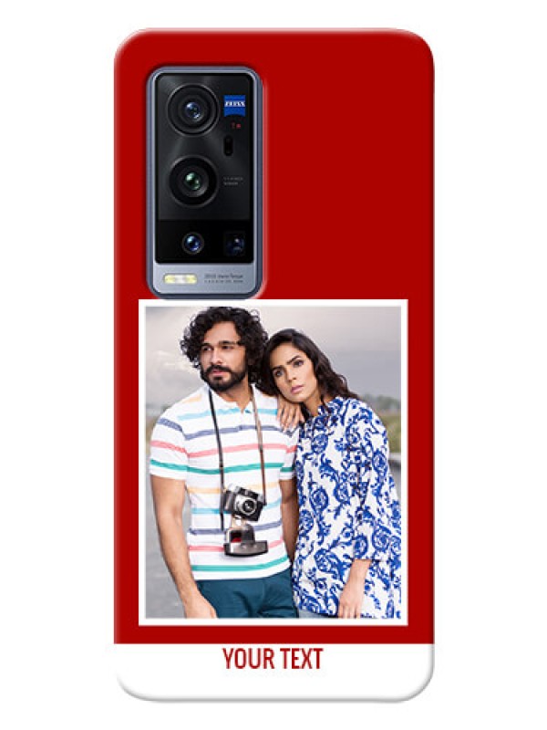 Custom Vivo X60 Pro Plus 5G mobile phone covers: Simple Red Color Design