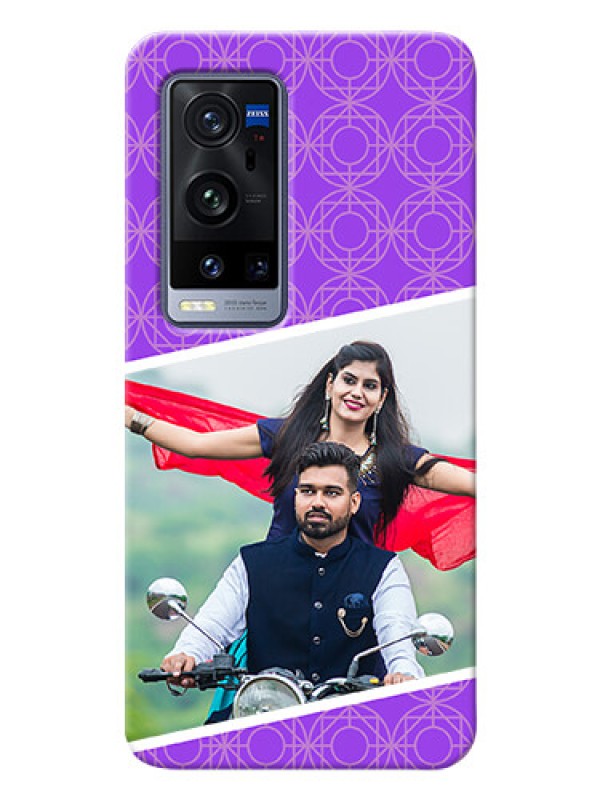 Custom Vivo X60 Pro Plus 5G mobile back covers online: violet Pattern Design