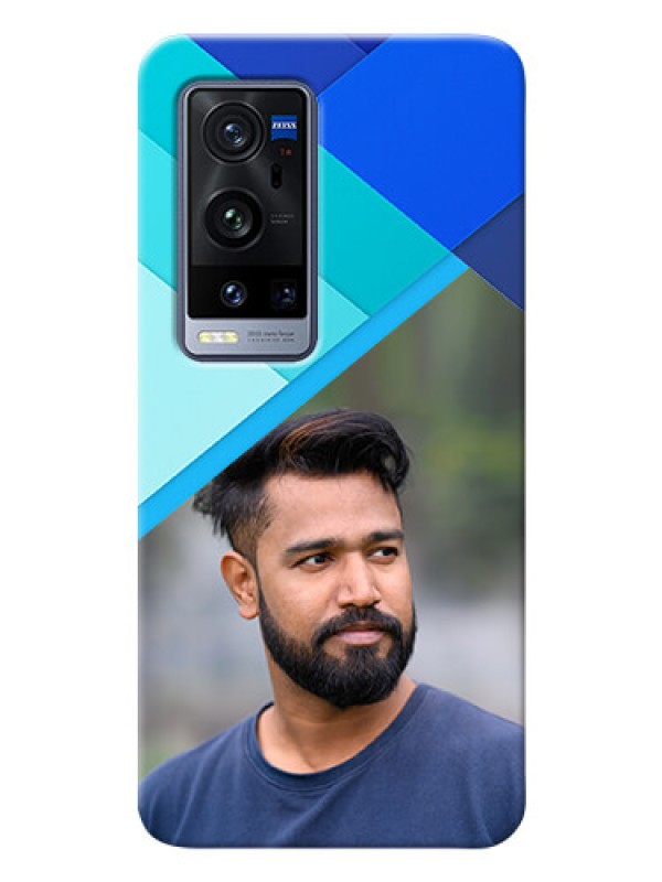 Custom Vivo X60 Pro Plus 5G Phone Cases Online: Blue Abstract Cover Design