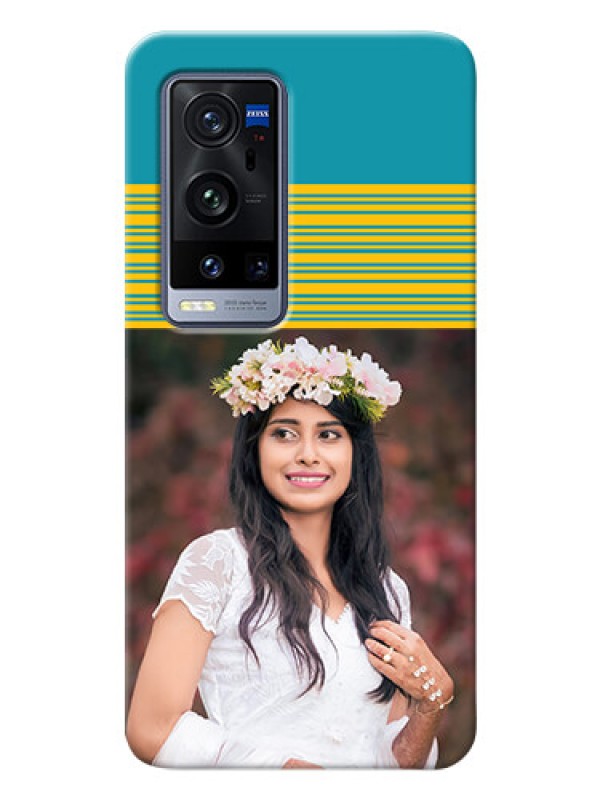 Custom Vivo X60 Pro Plus 5G personalized phone covers: Yellow & Blue Design 