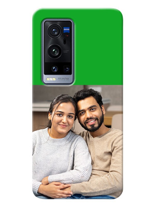 Custom Vivo X60 Pro Plus 5G Personalised mobile covers: Green Pattern Design