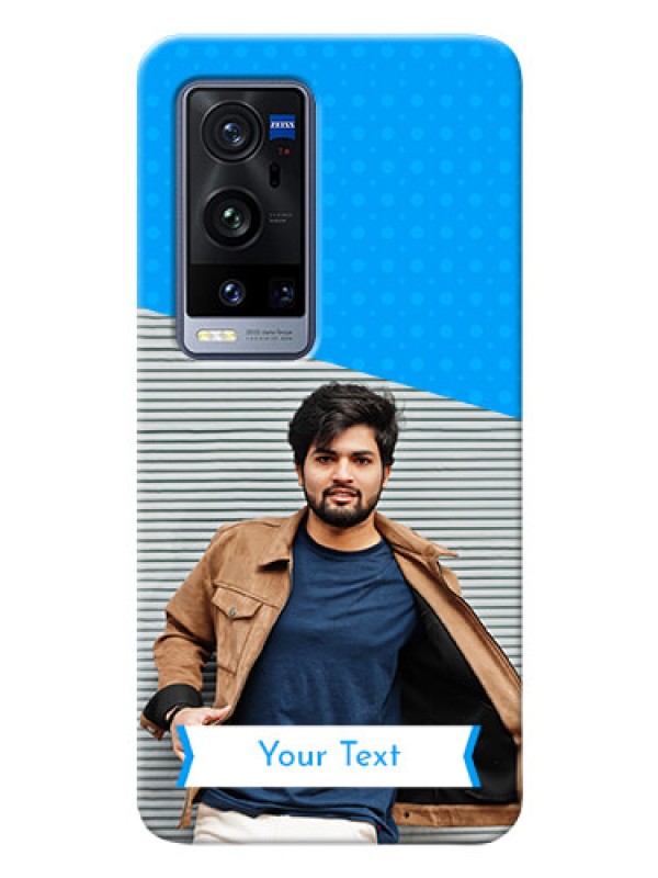 Custom Vivo X60 Pro Plus 5G Personalized Mobile Covers: Simple Blue Color Design